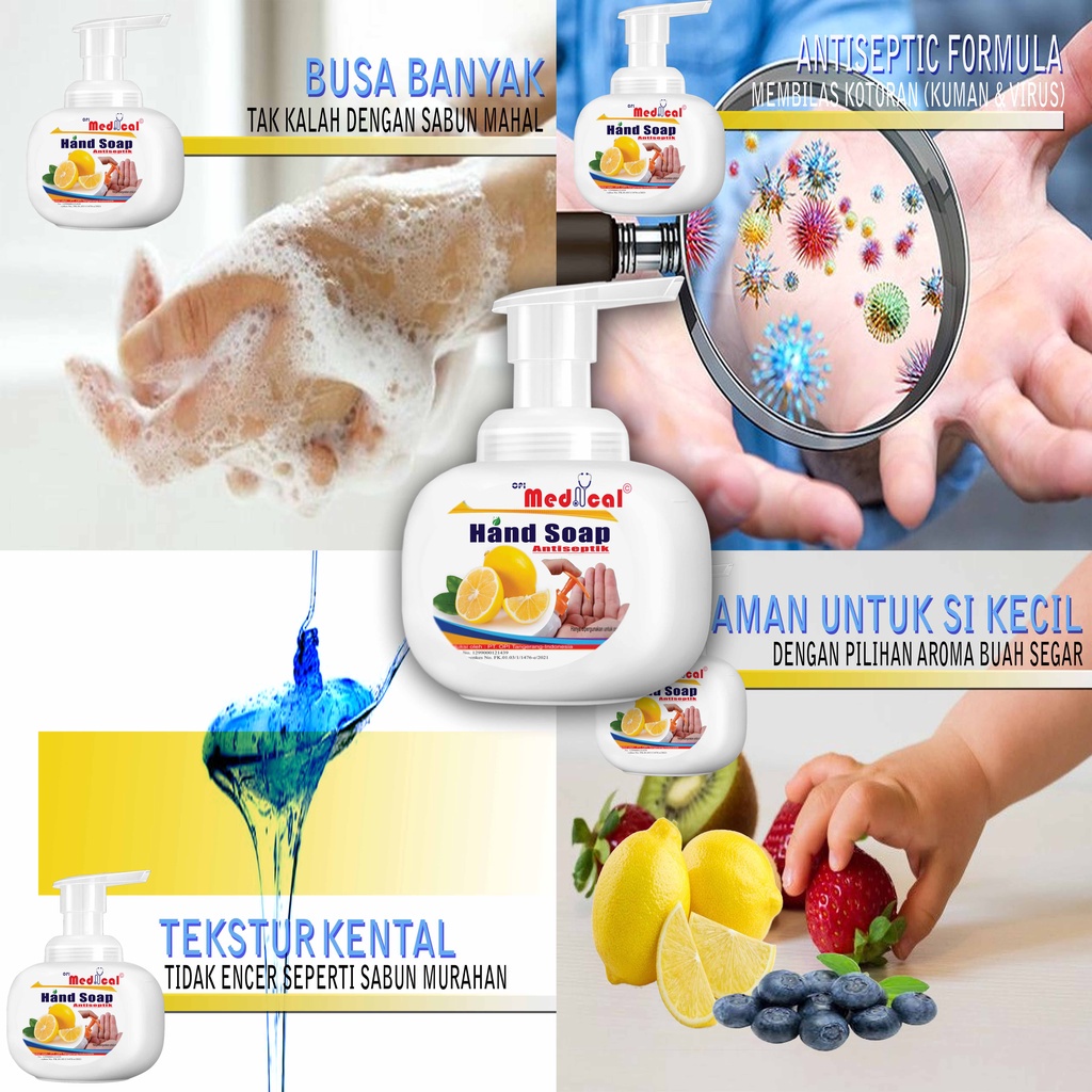 Sabun pencuci Tangan atau hand soap atau hand wash anti virus wangi segar 5 liter dan 1 Liter OPI Medical Kesehatan sudah ada izin edar resmi by Oke sabun suplayer