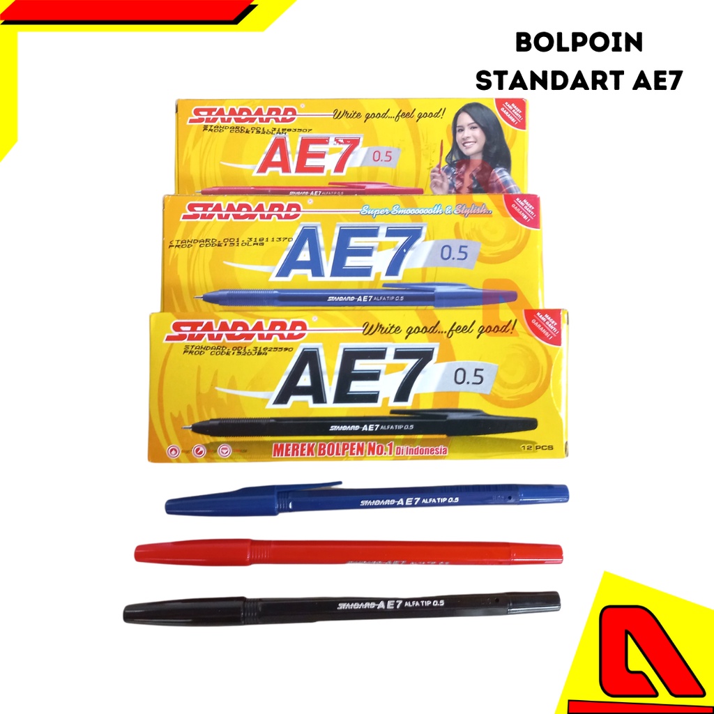 

AE7 STANDARD BOLPEN STANDARD AE7 AE-7 0.5 PAK MURAH