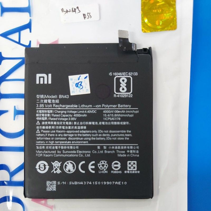 Baterai Redmi Note 4 BN43 Original