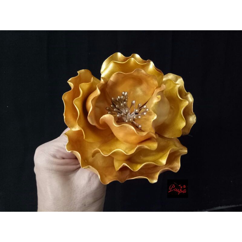 

(419/PPEG5G) Gumpaste Flower Sugar Flower/Bunga Gumpaste Peoni Gold