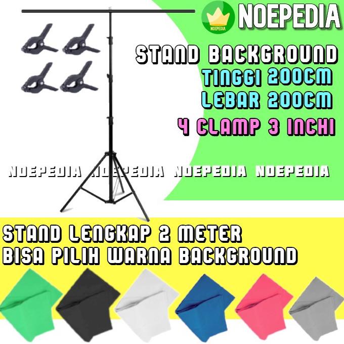 Stand Background Green Screen / Backdrop Stand 2M Foto Studio