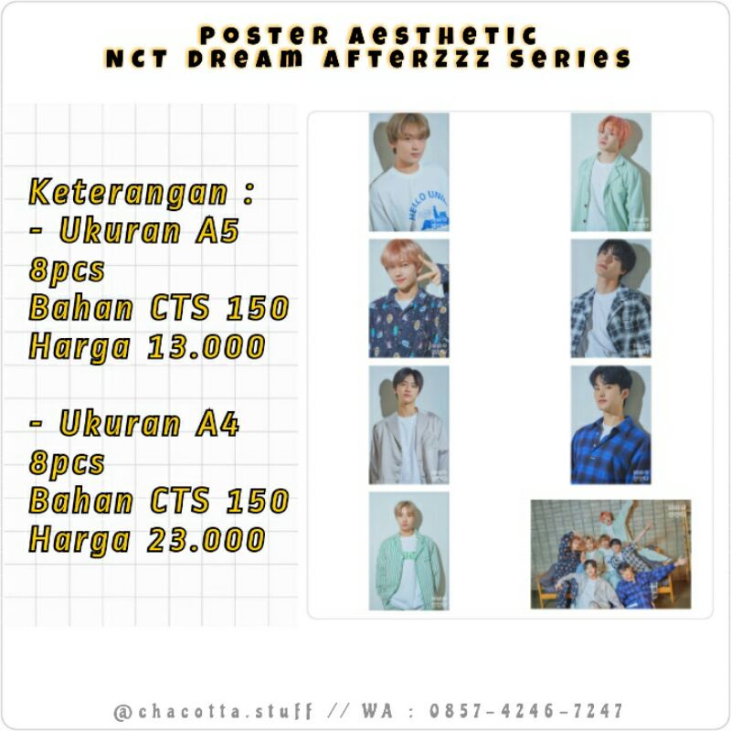 POSTER HIASAN DINDING WALLDECOR AESTHETIC NCT DREAM AfterZzz