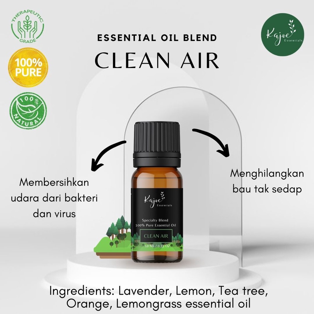 KAJOE CLEAN AIR Essential Oil Blend Diffuser Minyak Esensial Atsiri Aromaterapi Aromatheraphy