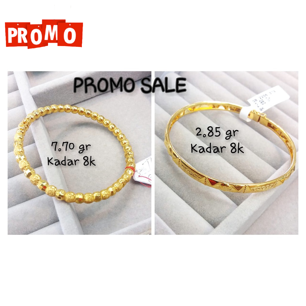 Gelang model untup semut kadar 375/8karat promo