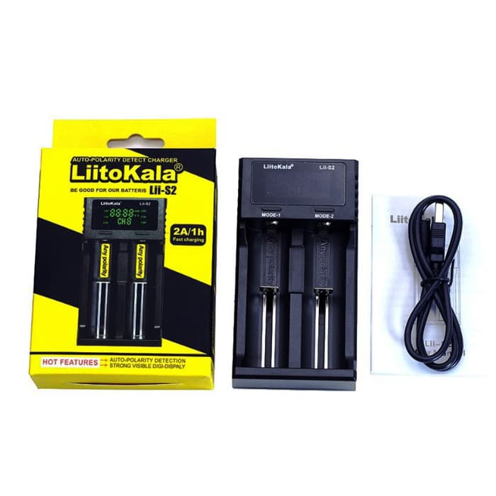 Charger LiitoKala Lii-S2 Original 1.48 - 5V AA AAA 18650 21700 Lion niMH Cd Original