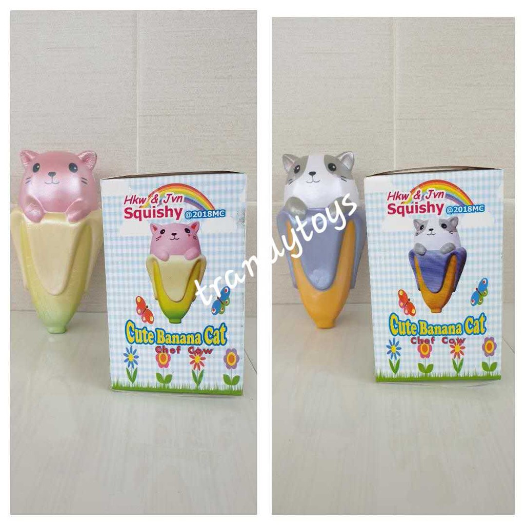 Squishy Murah Mainan SQUISHY [ Cute Banana Cat ] Licensed HKW&amp;JVN