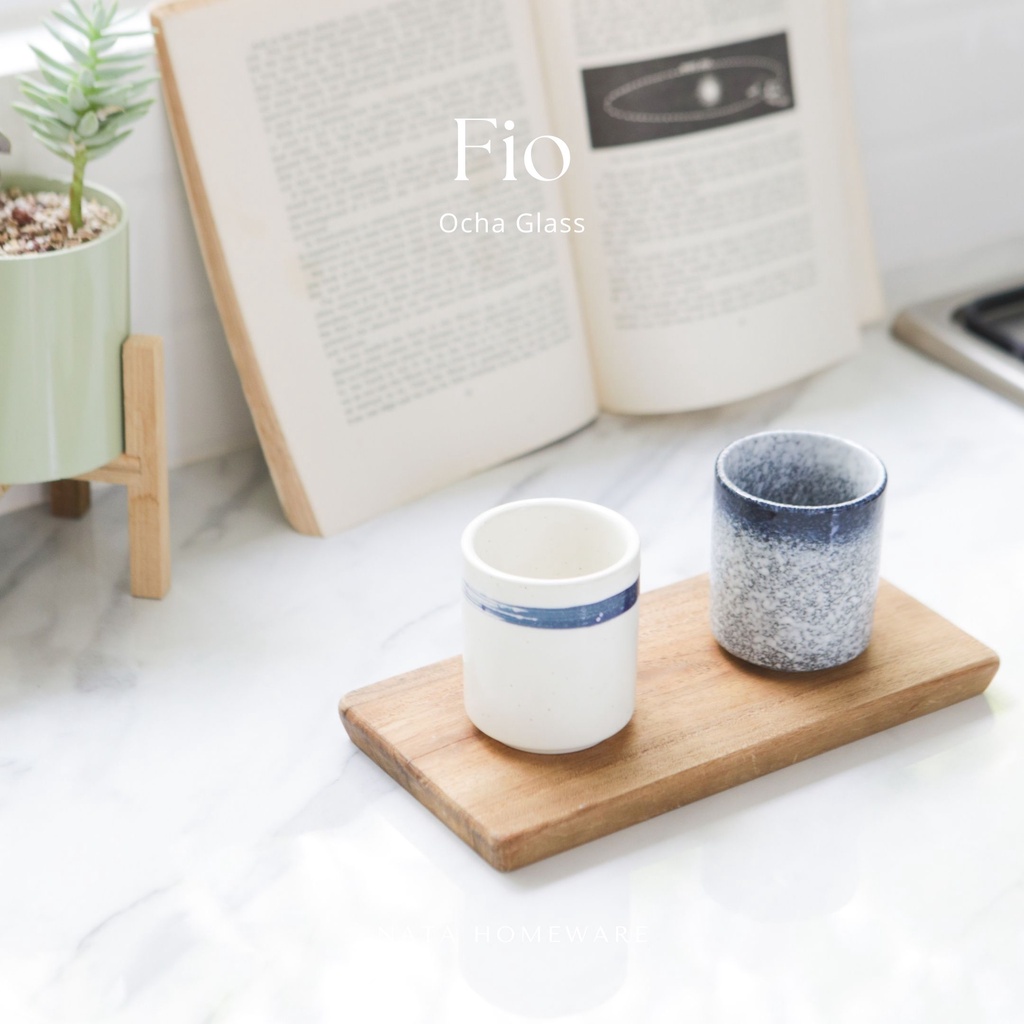 [FIO] OCHA GLASS GELAS TEH OCHA GELAS JEPANG CERAMIC NORDIC