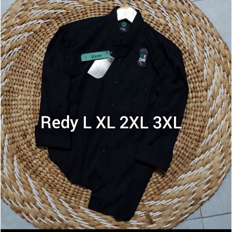 Kemeja Polos pendek dan panjang  Size  XXL dan XXXL oversize size jumbo kemeja atasan x-one pape