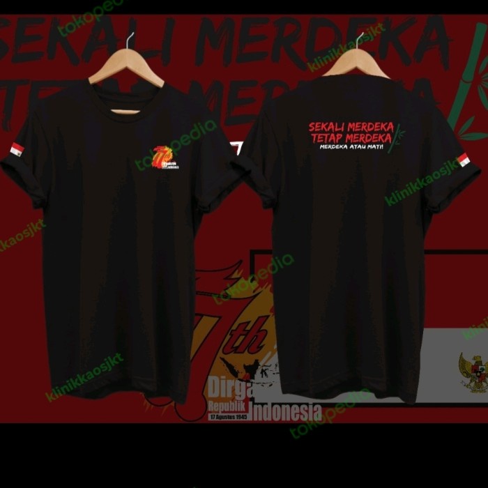 BAJU - KAOS DIRGAHAYU RI 77 - TSHIRT HUT KEMERDEKAAN INDONESIA TYPE 10