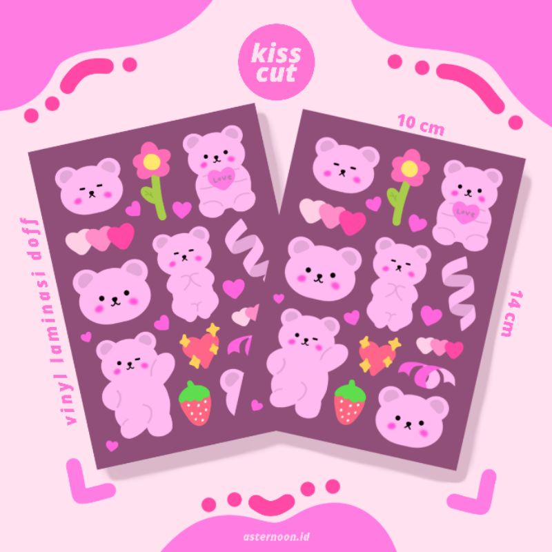 

Stiker Beruang Pink Bear Deco Sticker by asternoon.id