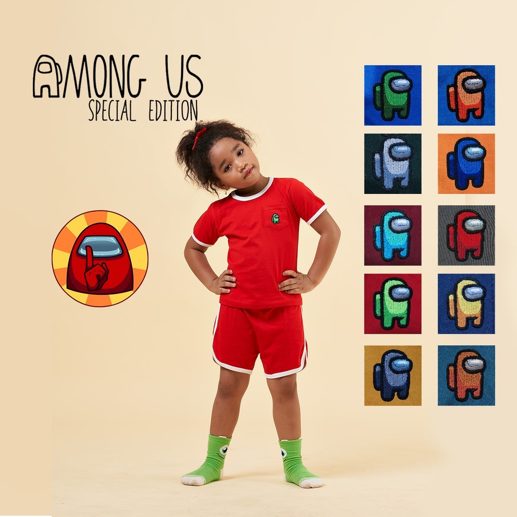 Setelan Kaos Baju Anak- Playset tonpants + Bordir GROSIR RESELLER