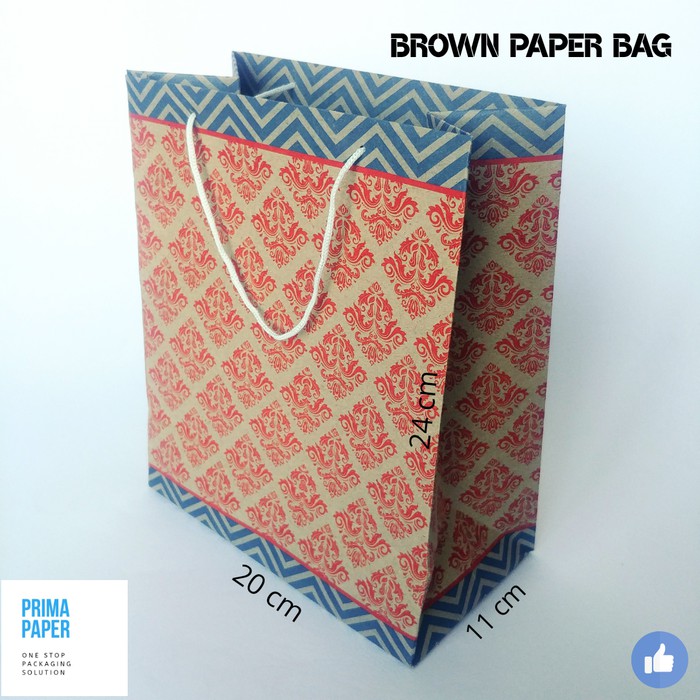 

BROWN PAPER BAG PATTERN BATIK384 / SHOPPING BAG / TAS KERTAS / KANTONG KERTAS