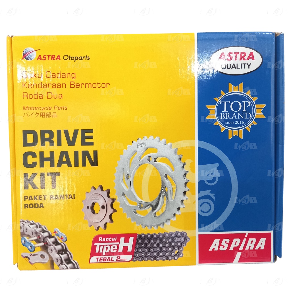 Aspira GearSet Vixion Lama Old 110H Drive Chain Rantai Roda Gir Depan Gear Belakang Motor