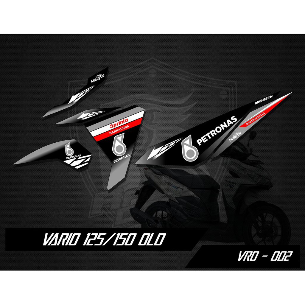 Striping Variasi Honda Vario 150/125 Old_Stiker Striping Variasi Motor Vario Petronas Kode VRD 002