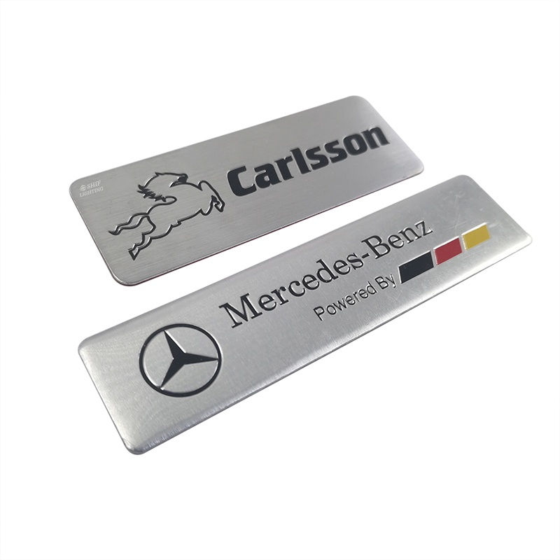 1pc Stiker Emblem Logo Mercedes Benz Bahan Aluminum Untuk Dekorasi Mobil