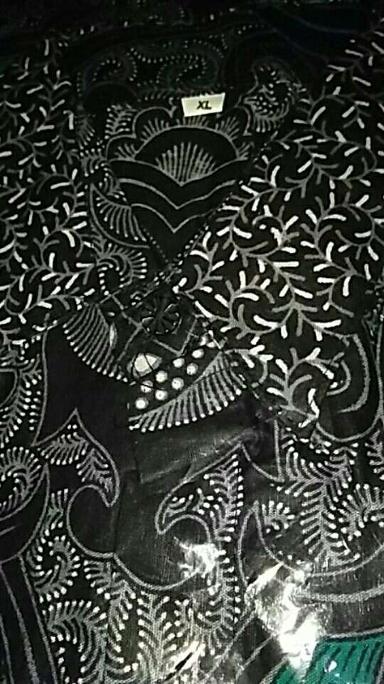 Batik Couple Keluarga Original Uzla Collection Motif Truntum Dimensi Abu