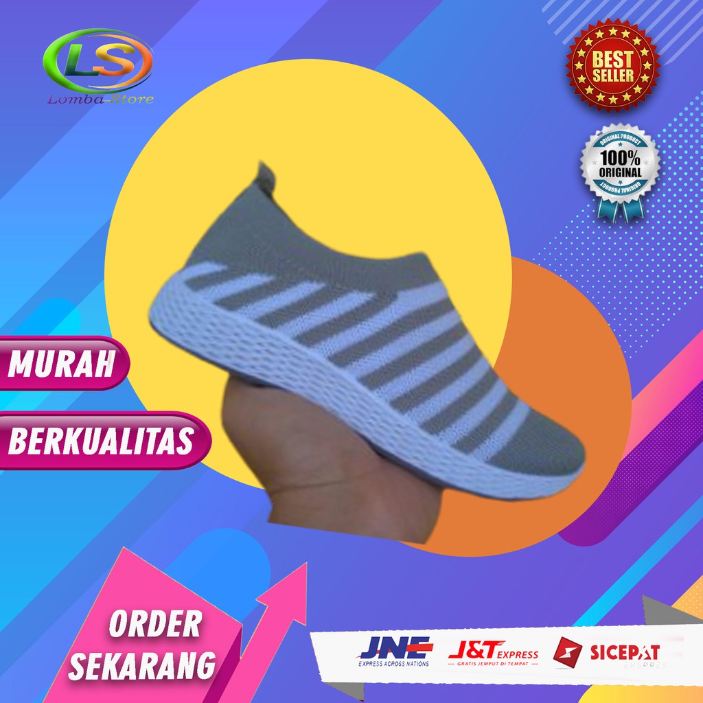 Sepatu Slip on Anak Remaja Dewasa Wanita Cewek Perempuan Terkini Trendi Jalan-jalan Murah Ringan