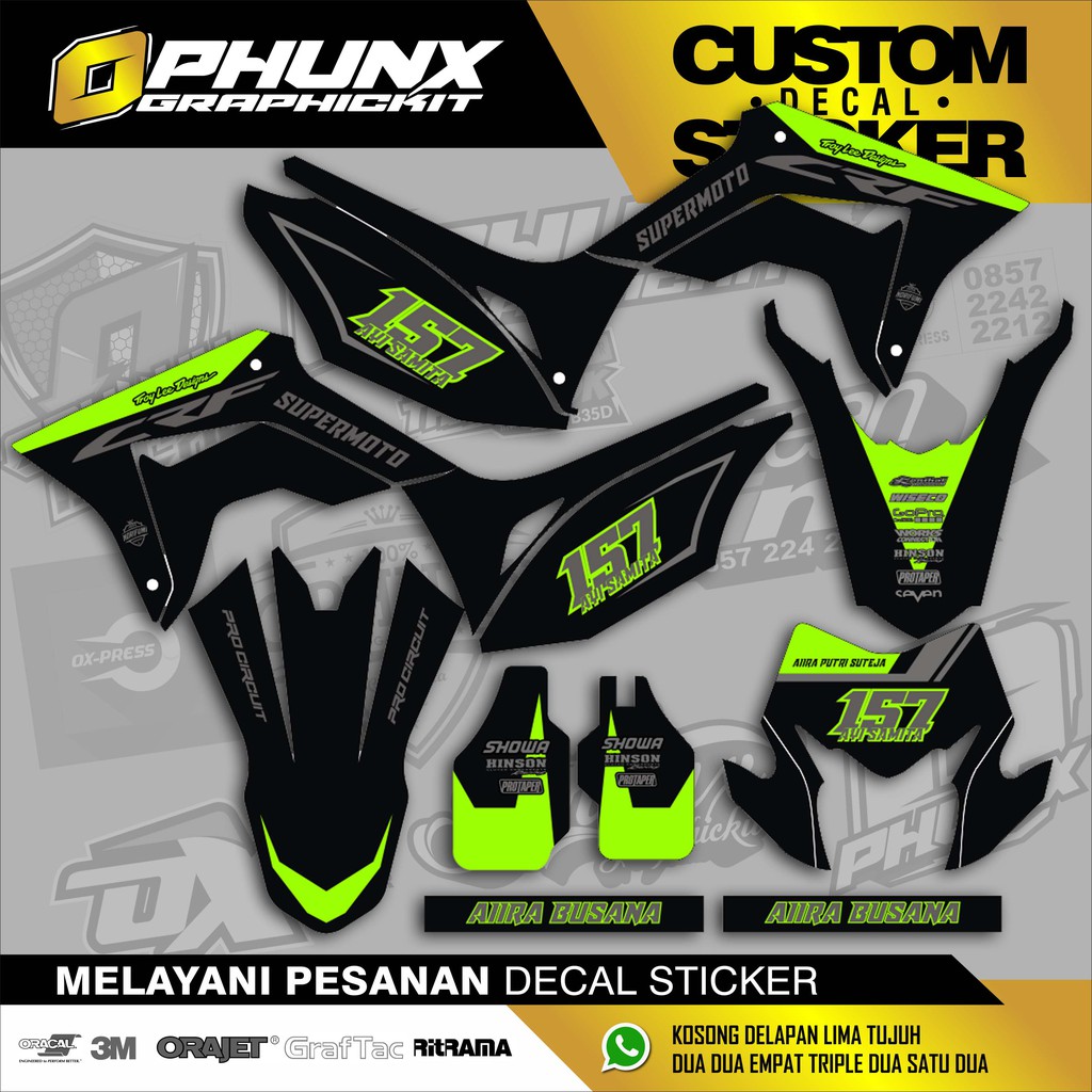 Stiker Decal Custom crf 150 L motocross sticker sticker variasi sticker stiker trail adventure (8)