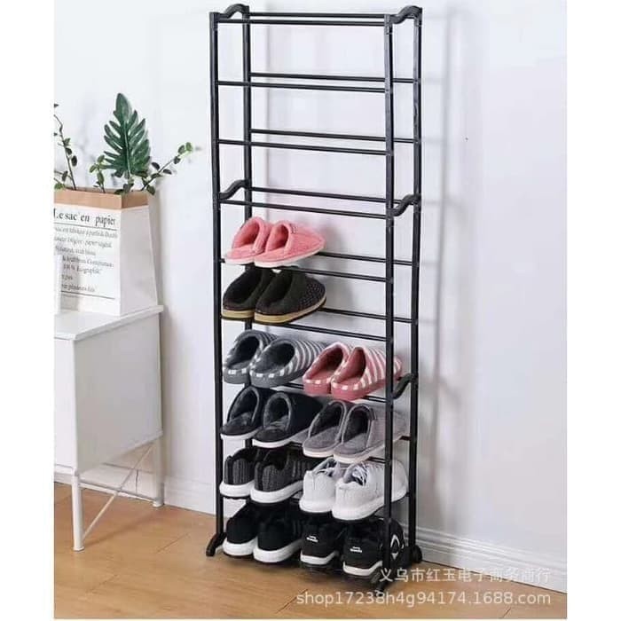 HC Amazing Shoes Rack Rak Sepatu 10 Susun Hitam