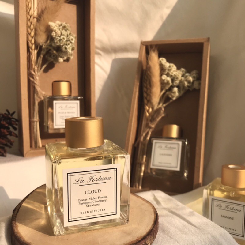 LA FORTUNA - REED DIFFUSER AROMATHERAPHY 50ml | PEWANGI PENGHARUM RUANGAN | PEWANGI AROMATERAPI-Cloud