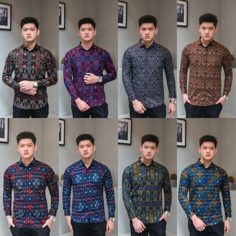 Batik songket lengan panjang | kemeja batik songket pria lengan panjang | batik couple songket | bat