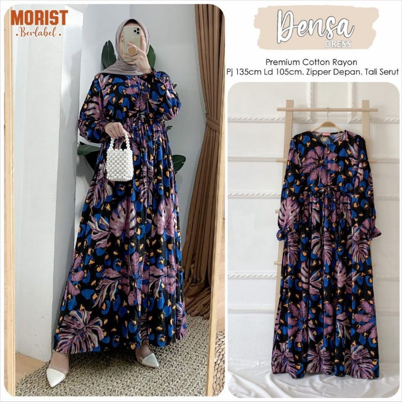 Densa Dress Gamis Jumbo Catton Rayon Produk Original Morist Berlabel