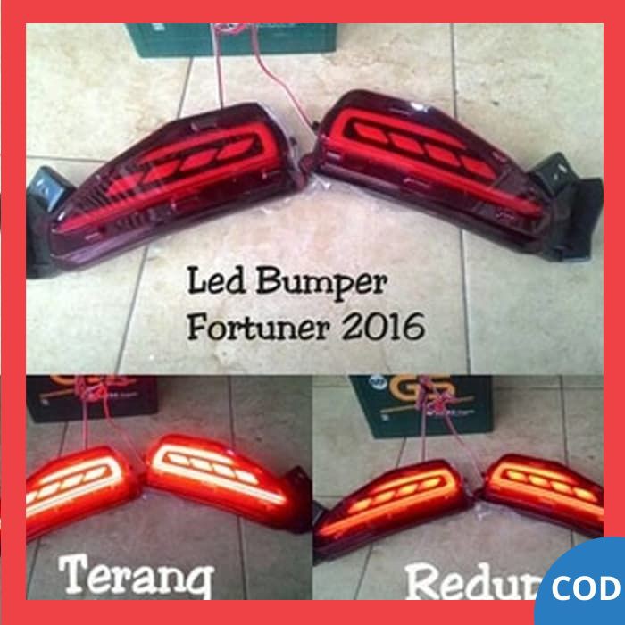 Lampu LED Mobil Lampu Bemper Mobil Lampu Mata Kucing Lampu Reflektor Bumper Belakang Toyota Fortuner