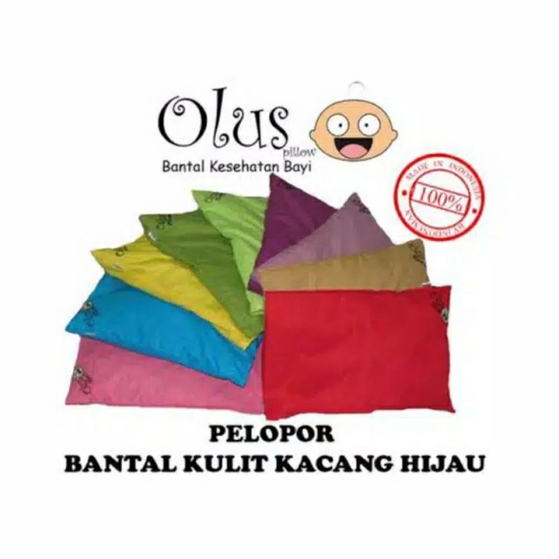 Olus Pillow / Olus Hand Pillow Bantal Anti Peyang Isi Kulit Kacang Hijau | Bantal Terapi Bayi