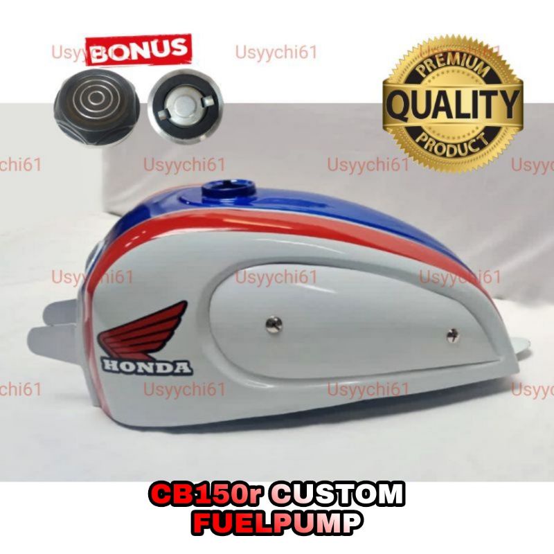 Tangki Cat CB150R CB150 Ducati Scrambler Custom Fuelpump injeksi Motif 3 in 1