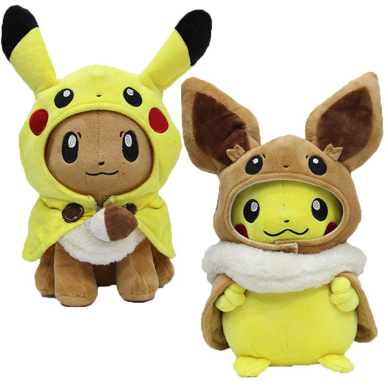 Pusat Eevee Ponco Boneka Plush Figure Boneka Hadiah Mainan