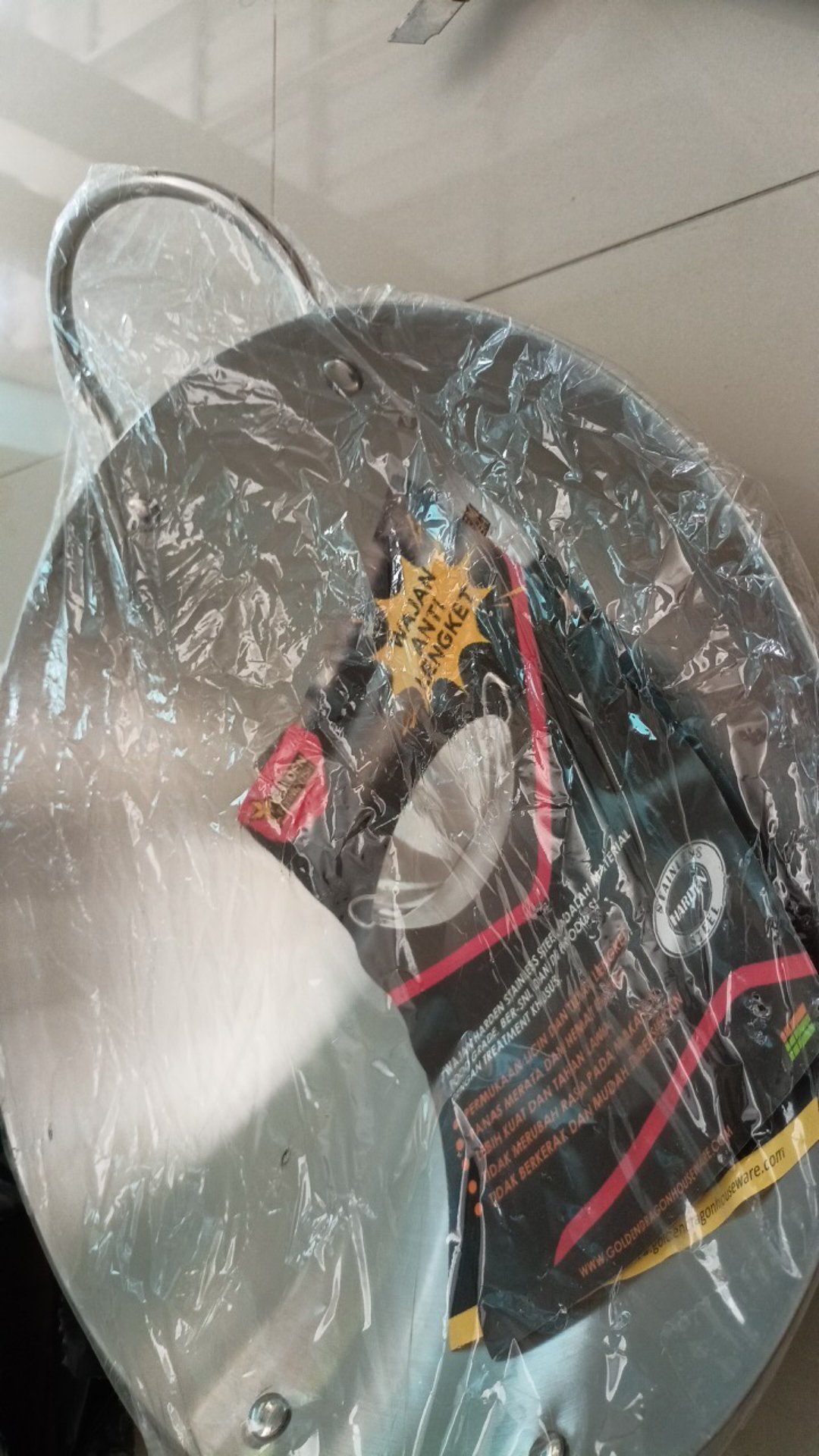 Wajan Stainless Steele Harden Golden Flying Fish Anti Lengket Terlaris