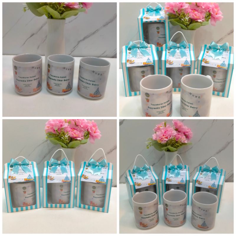 Souvenir mug printing/Mug custom/Aqiqah/Tasyakuran kehamilan/Khitanan