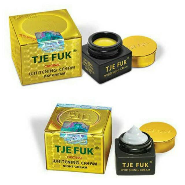 SET Tje Fuk Whitening DAY & NIGHT Cream Original 2x15g- PAKET Wajah
