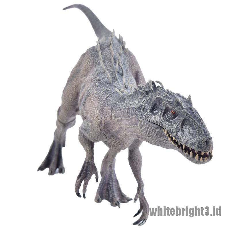 (white3) Mainan action Figure Simulasi Dinosaurus Jurassic Indominus Rex Bahan PVC Ukuran Besar