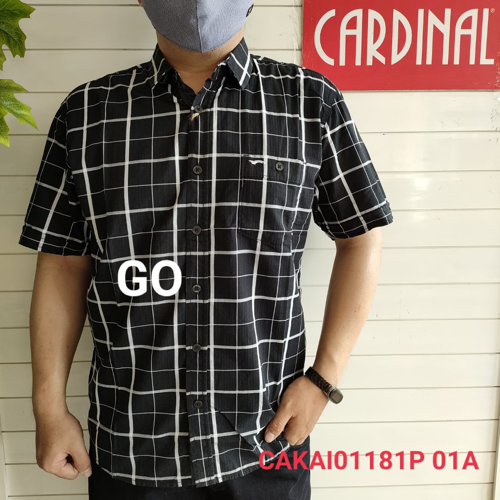 gof CIP CARDINAL KEMEJA CASUAL SLIMFIT Hem Pria Baju Cowok Pakaian Pria