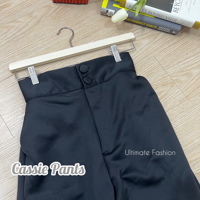 Cassie Basic Cullote Pants - Celana Kulot Scuba Import Premium - Cutbray Panjang  High Waist High Quality 873