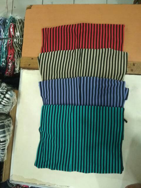 Promo Celana Kulot 7/8 salur jumbo