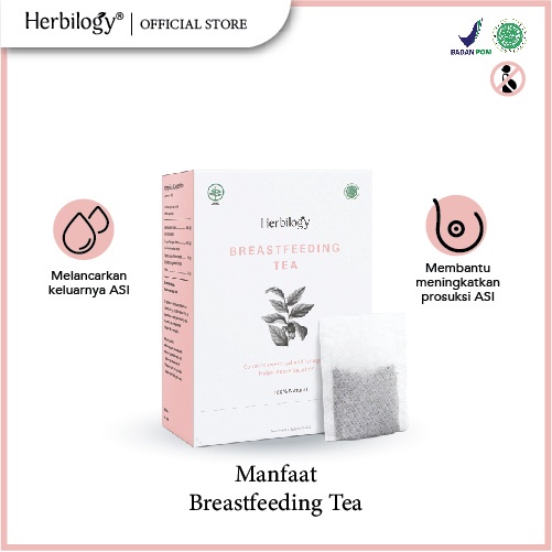 Herbilogy Breastfeeding Tea | Teh Herbal Untuk Melancarkan Asi  BPOM 20 Pcs/Box