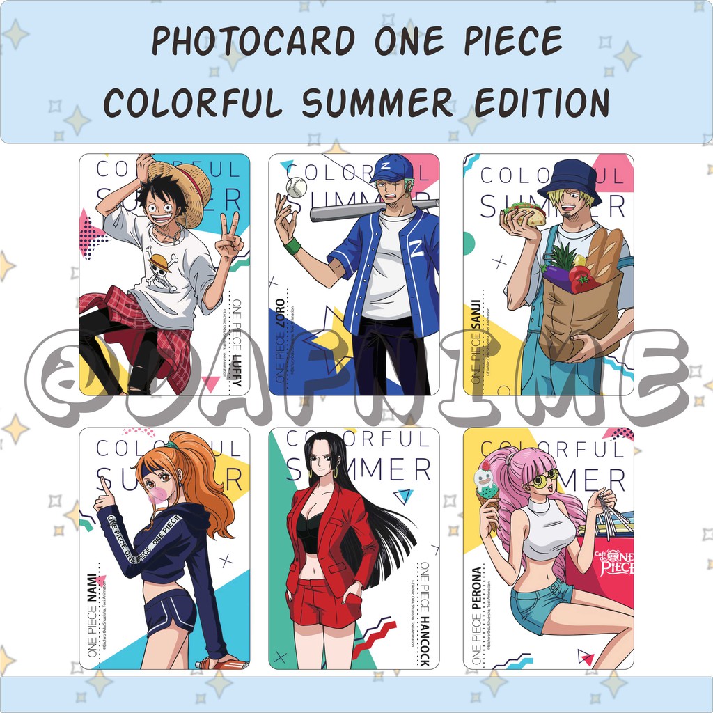 ONE PIECE COLORFUL SUMMER EDITION PHOTOCARD ANIME