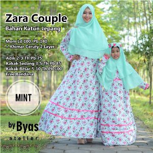 Unik Gamis Couple ibu anak 2 10 tahun Katun Jepang Free Bandana Berkualitas