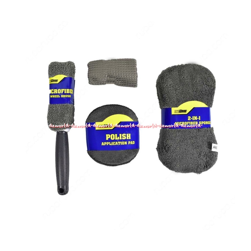 Proclean Set Spons Pembersih 6pcs Alat Spons Pembersih Mobil Grey Abu Proclean 4in1 Microfiber Sport Foam Busa Untuk Membersihkan Mencuci Mobil Sponge Spon Grey Abu Abu Pro Clean