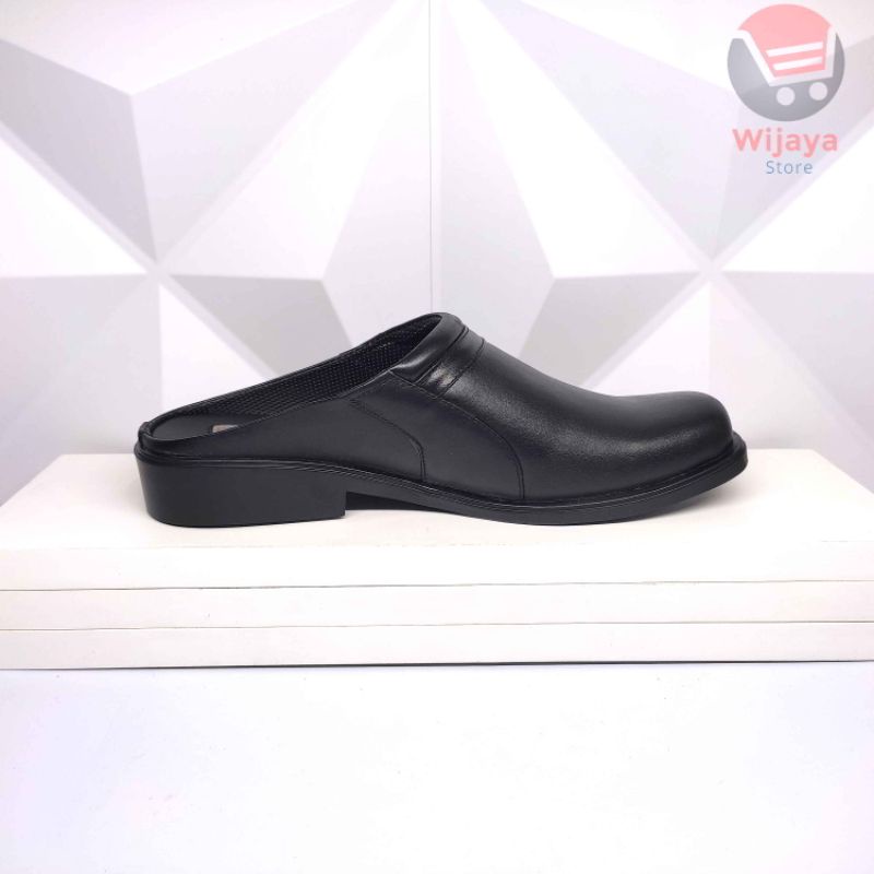 Sandal Pria Montero Sepatu Sendal Kulit Asli Slop Formal untuk Pria Laki-Laki