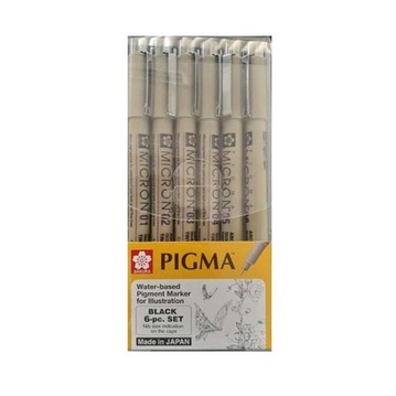 

Sakura Pigma Micron set 6