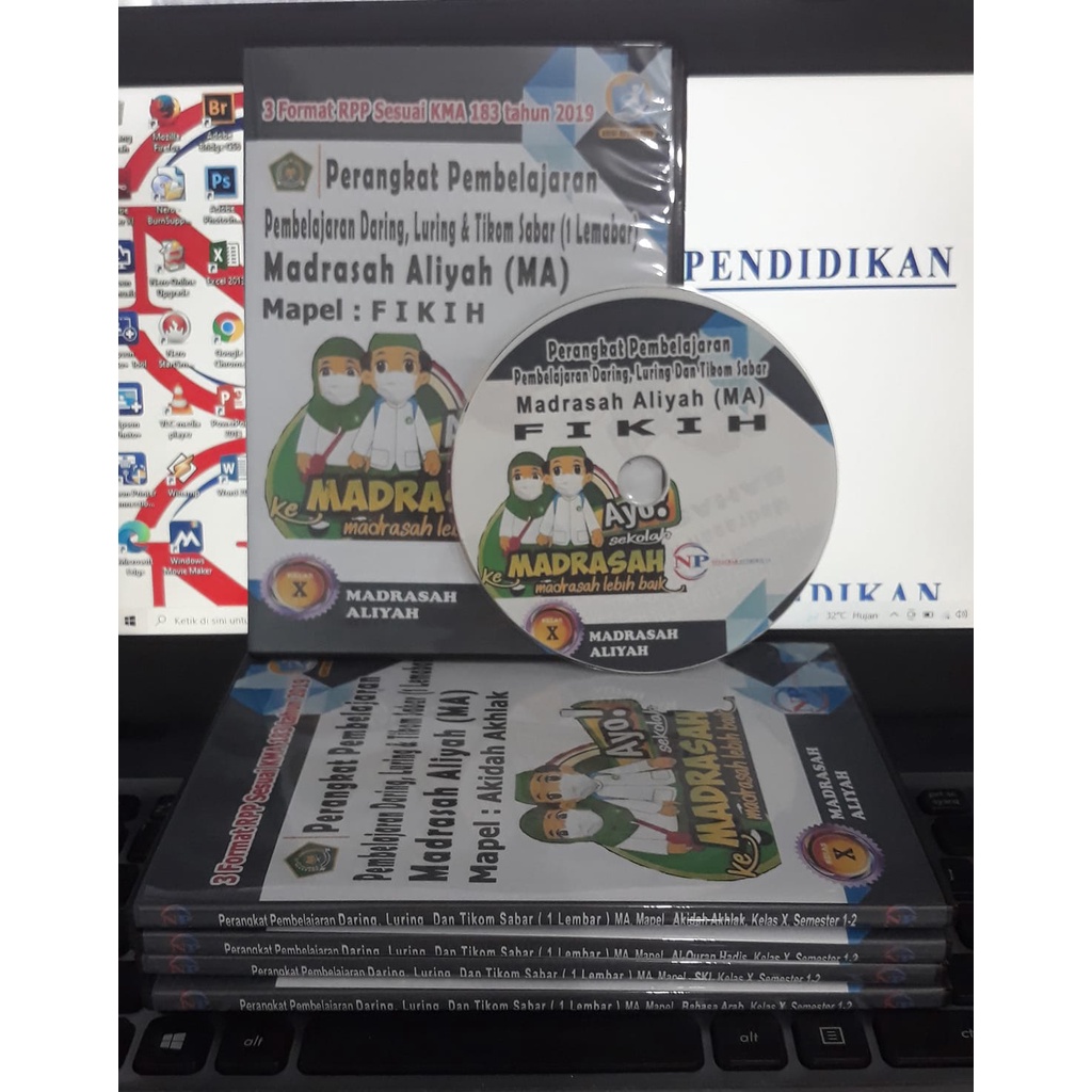 CD RPP 1 LEMBAR (RPP DARING,LURING/TATAP MUKA &amp; TIKOM SABAR) MA FIKIH KELAS X,XI,XII,2SEMESTER, SESUAI KMA183TAHUN 2019