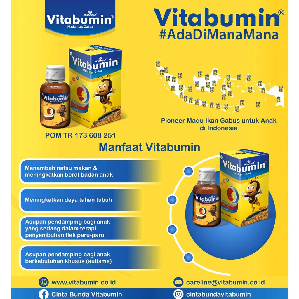 Vitabumin Madu Anak Sehat I Madu Ekstrak Ikan Gabus 150gr Indonesia