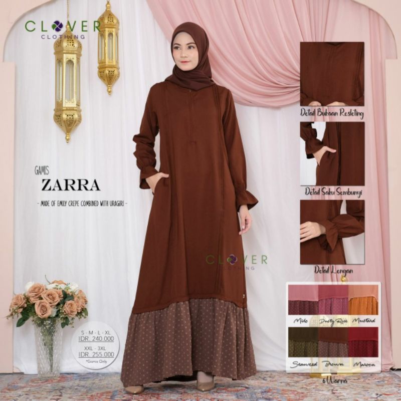 DISKON - Gamis Uragiri Premium - Gamis Jumbo Polos - Gamis Zarra by Clover Clothing Original