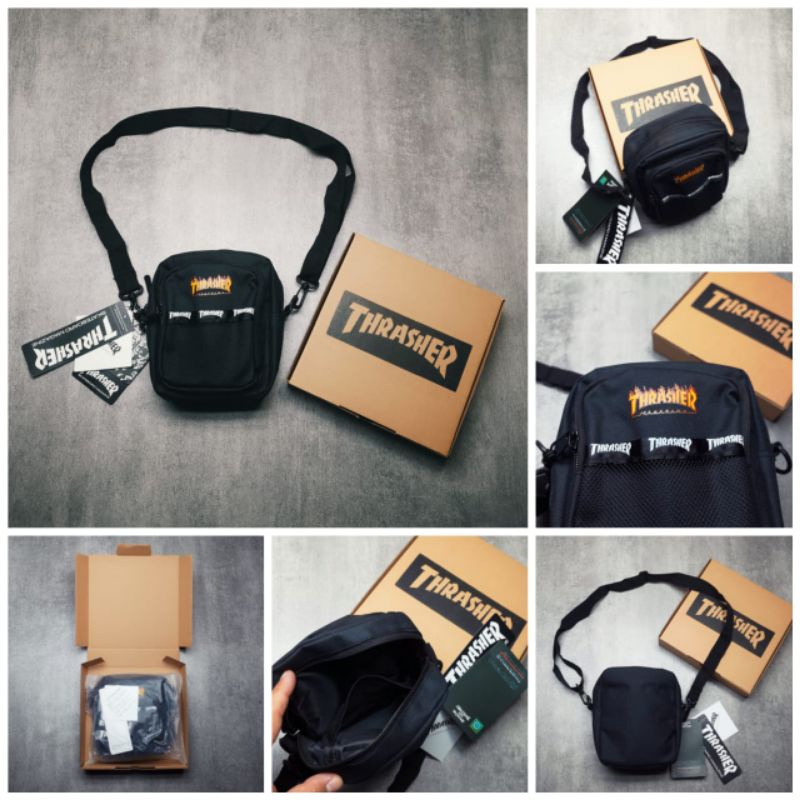 THRASHER MINI SLINGBAG BLACK FREE BOX