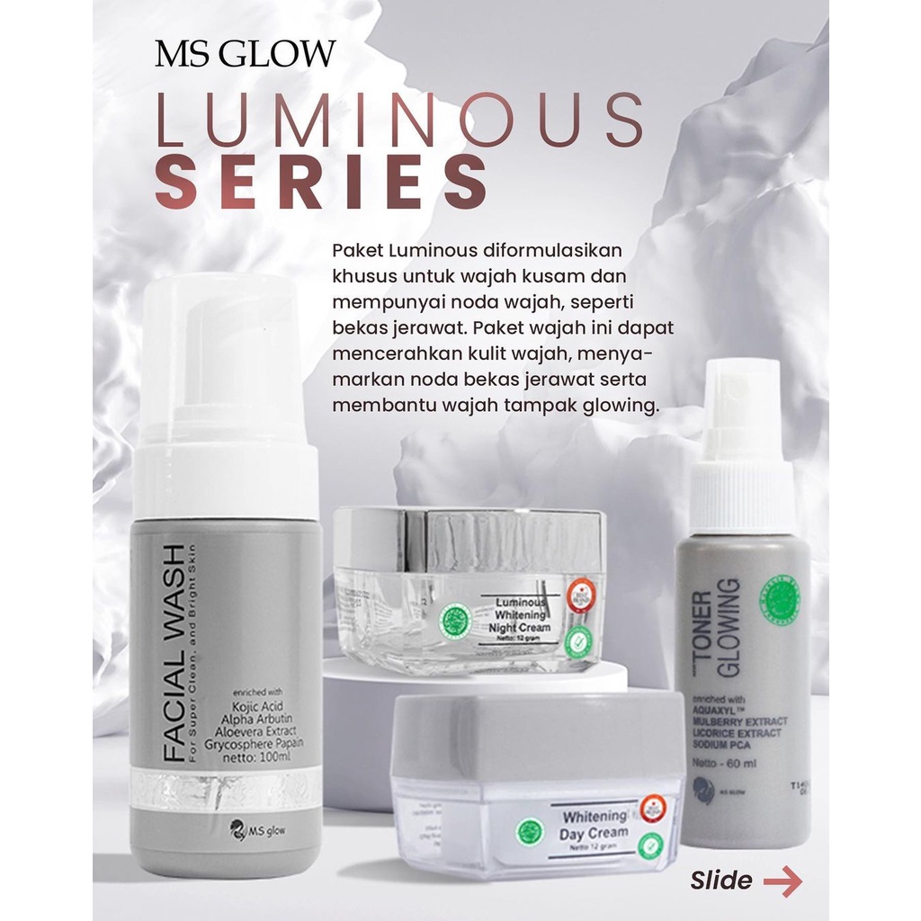 MS Glow - Luminous Series - Mengatasi Wajah Kusam & Flek Hitam