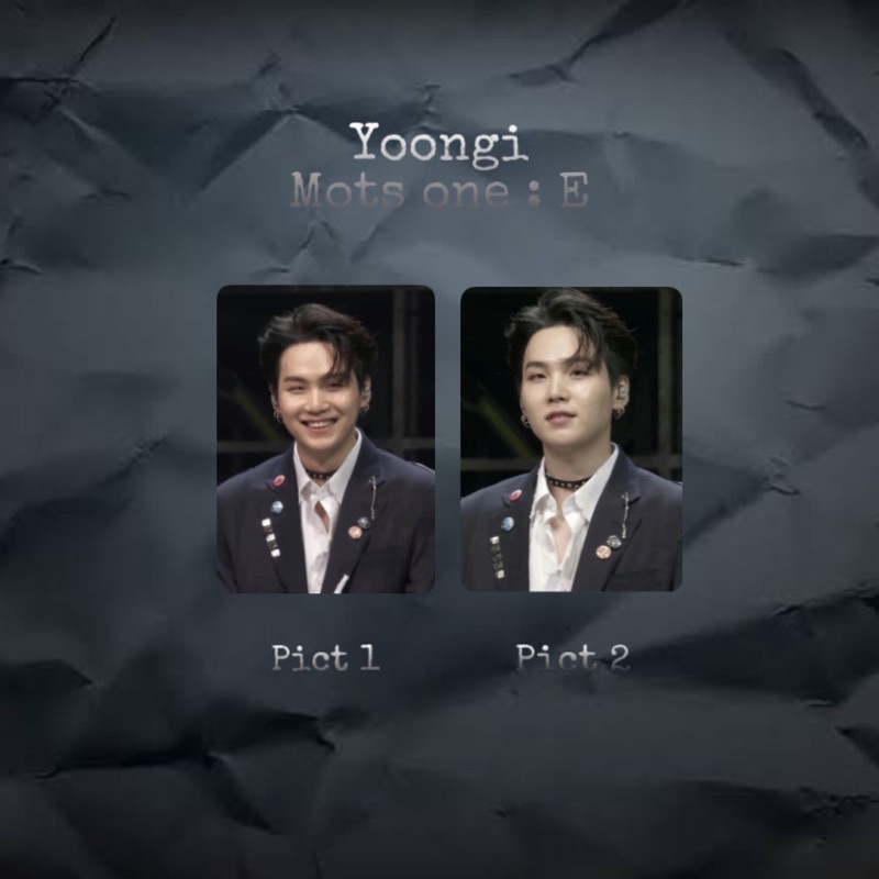 pc lenticular holo yoongi suga mots on : e