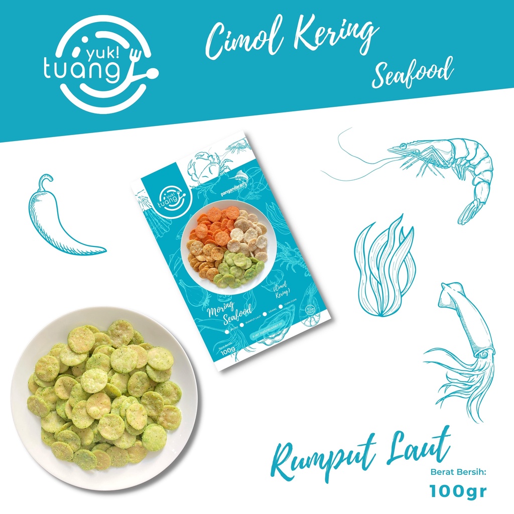 

Kerupuk Moring (Cimol Kering) Seafood - Rasa Rumput Laut / Cimoring / Molring / Keripik Cimol Kering Gurih Renyah dan Enak